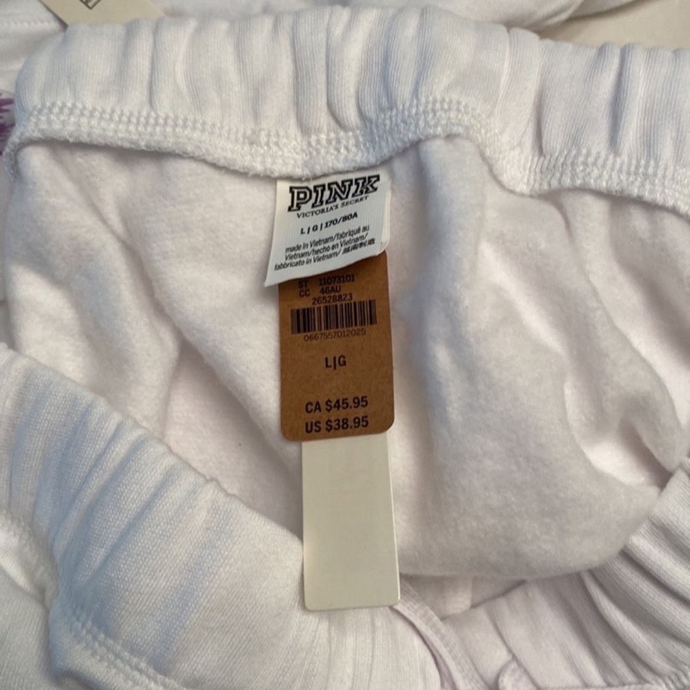 Pink vs Palm tree shine boyfriend shorts size l - Picture 4 of 4